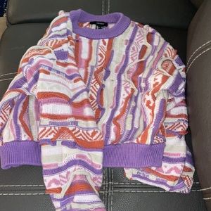 Crop top long sleeve knitted sweater size medium